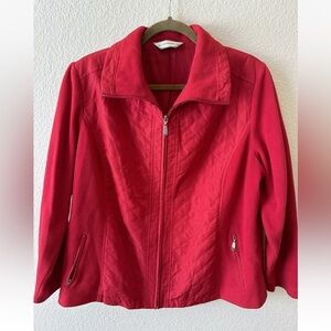 Pre-owned ALLISON DALEY Light Weight Jacket in pretty red color, Size L/XL